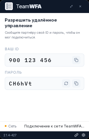 Главное окно Host